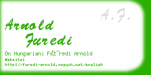 arnold furedi business card